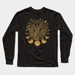 Mushrooms Crystals & the Moon Long Sleeve T-Shirt